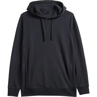 Travismathew Cloud Waffle Knit Hoodie In Black