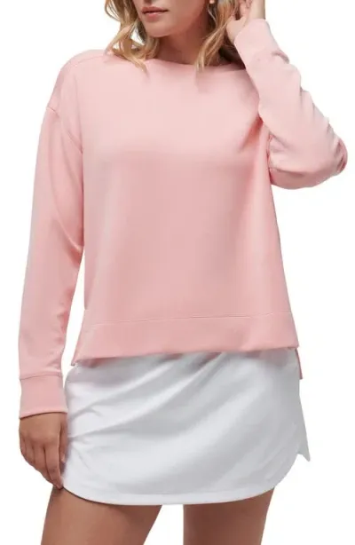 Travismathew Lacewings Crewneck Sweatshirt In Peaches N Cream