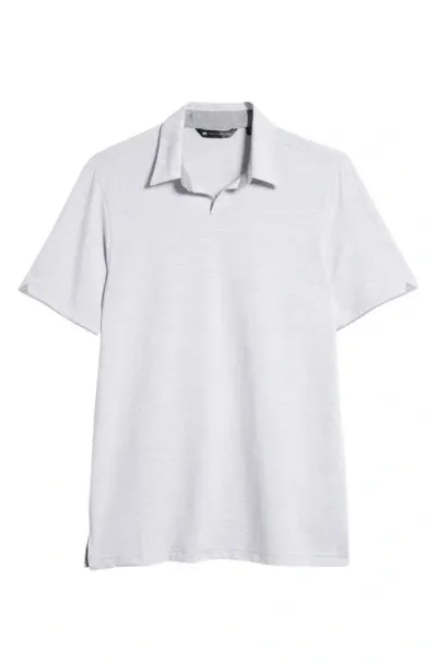 Travismathew Late At Night Heathered Polo In Heather Light Grey