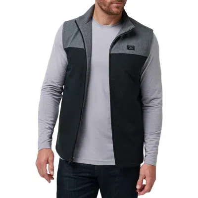 Travismathew Quadraplane Vest In Heather Dark Grey