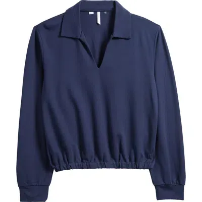 Travismathew Spa Day Ponte Polo In Navy Blazer