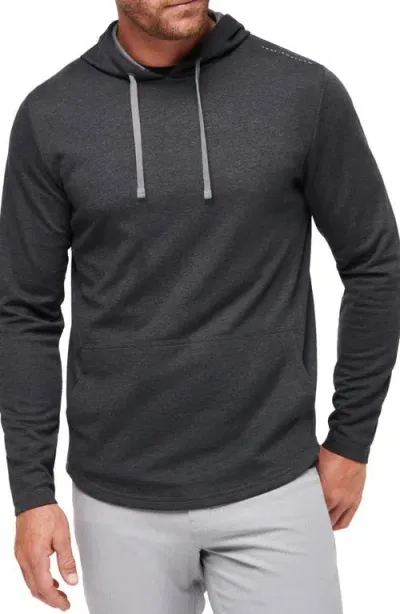 Travismathew Upgraded Tech Hoodie In Heather Black