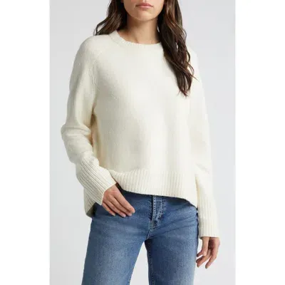 Treasure & Bond Crewneck Raglan Cotton Blend Sweater In Ivory Dove