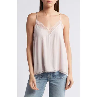 Treasure & Bond Lace Trim Camisole In Pink Sepia