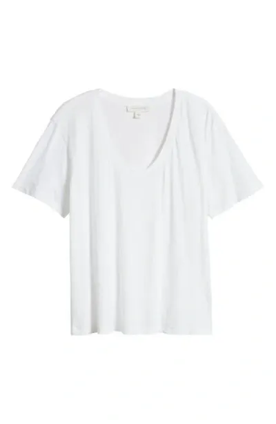 Treasure & Bond Relaxed Scoop Neck Cotton T-shirt In White