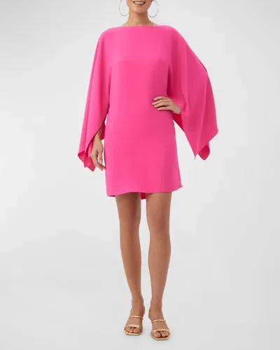 Trina Turk Daiquiri Kimono-sleeve Mini Shift Dress In Lillikoi