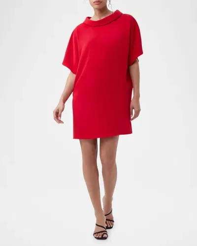 Trina Turk Honeysuckle Georgette Mini Shift Dress In Red Spark