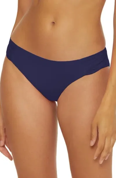 Trina Turk Monaco Side Tab Hipster Bikini Bottoms In Navy