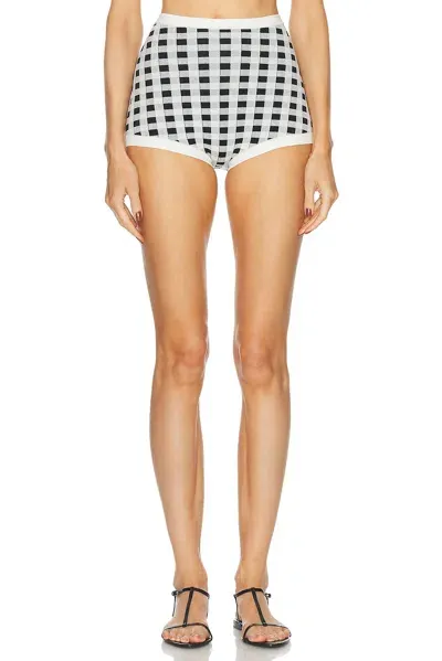 Tropic Of C La Plage Short In Black & White Vichy