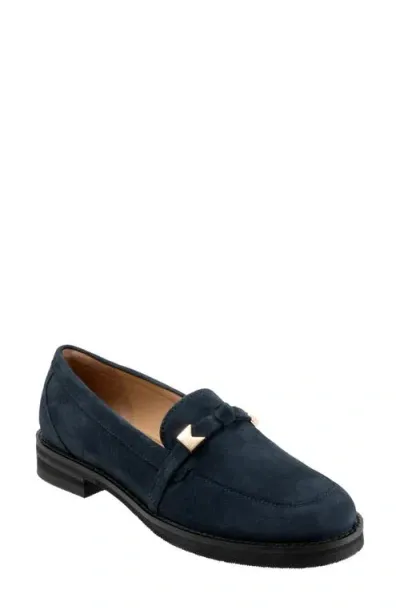 Trotters Femi Loafer In Navy Suede