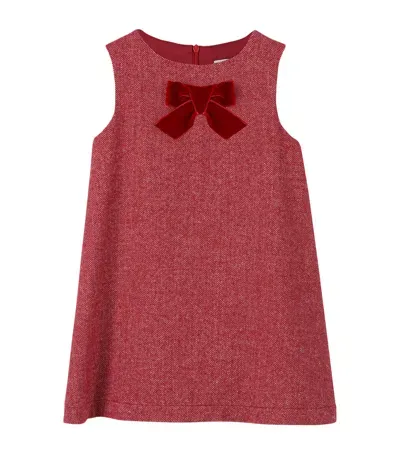 Trotters Kids' Georgina Bow-detail Dress In Red