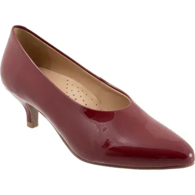 Trotters Kimber Pump In Sangria Patent