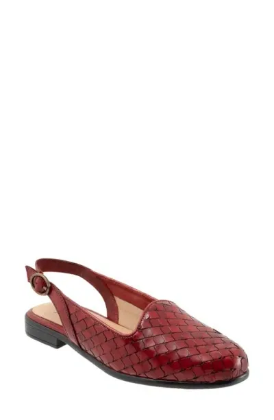 Trotters Lea Slingback Flat In Red