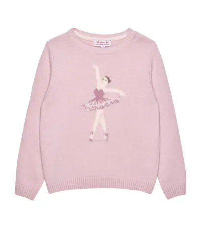 Trotters Kids' Margot Ballerina Sweater In Pink