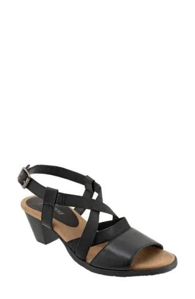 Trotters Meadow Ankle Strap Sandal In Black