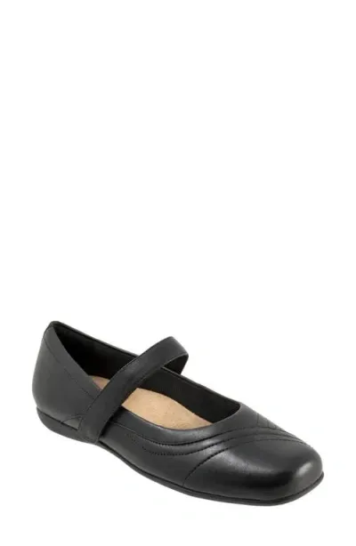 Trotters Sherese Mary Jane Flat In Black