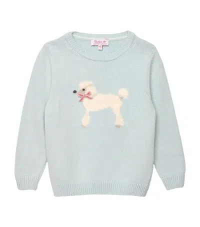 Trotters Kids' Wool-blend Poodle Peggy Sweater In Blue