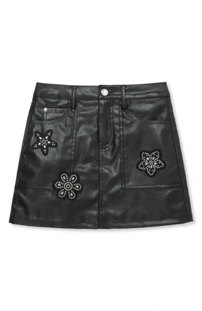 Truce Kids' Faux Leather Skort In Black