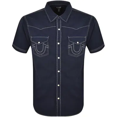 True Religion Big T Western Shirt Navy