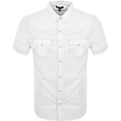 True Religion Big T Western Shirt White