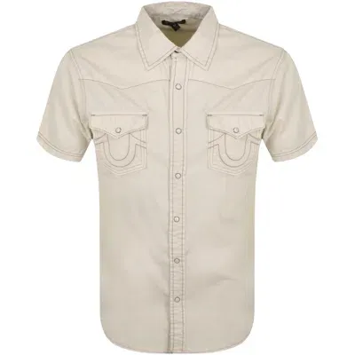 True Religion Big T Western Shirt White