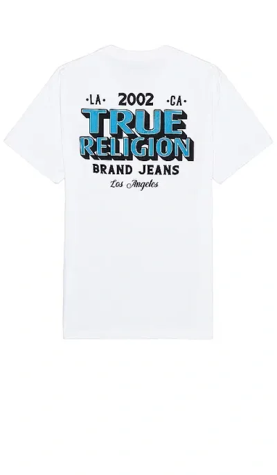 True Religion Flock Station Tee In 光纤白