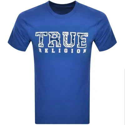 True Religion Logo T Shirt Blue