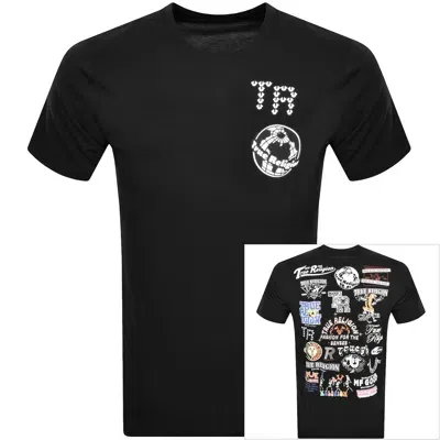 True Religion Multi Graphic T Shirt Black