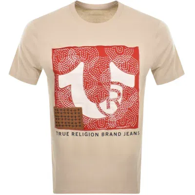 True Religion Shashiko T Shirt Cream