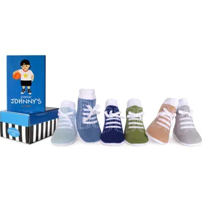 Trumpette Kids'  Johnny's Everyday Assorted 6-pack Socks In Asst Blue Neutral