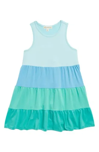 Tucker + Tate Kids' Tiered Sleeveless Knit Dress In Green Depth