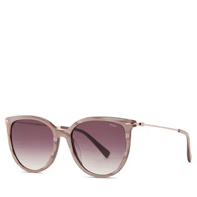 Tumi 504 Gradient Sunglasses, 57mm In Beige/pink Gradient