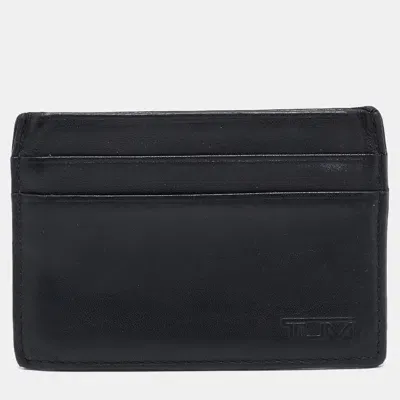 Pre-owned Tumi Black Leather Card Holder