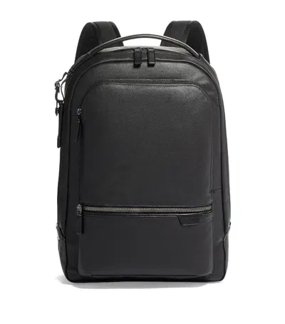 Tumi Leather Harrison Travel Backpack In Black