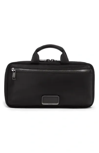 Tumi Small Madeline Nylon Cosmetics Bag In Black/gunmetal