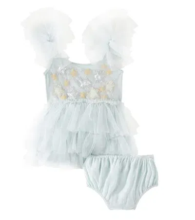 Tutu Du Monde Baby Starry Delight Tulle Dress And Bloomers Set In Blue