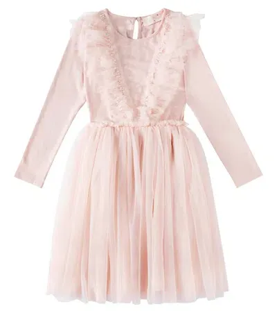 Tutu Du Monde Kids' Tiny Dancer Jersey And Tulle Dress In Pink