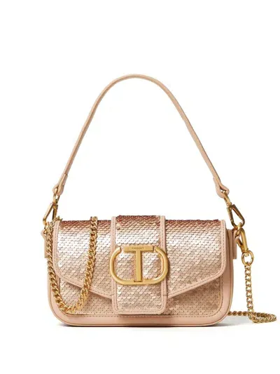 Twinset Amie Shoulder Bag In Blush Pink