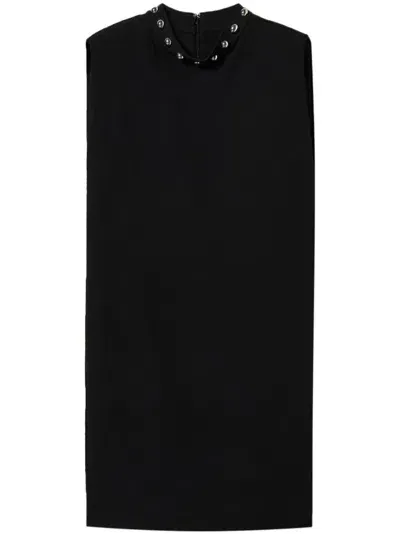 Twinset Cady Crepe Mini Dress In Black