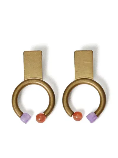 Twinset Circle Embellished Earrings In ゴールドトーン