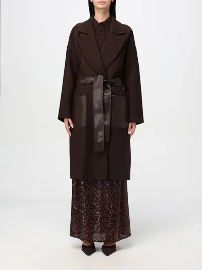 Twinset Coat  Woman Color Brown In Braun