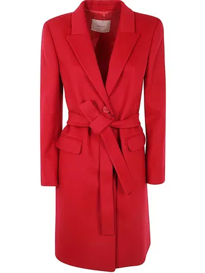 Twinset Coat In Red