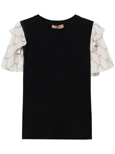 Twinset Cotton T-shirt In Black