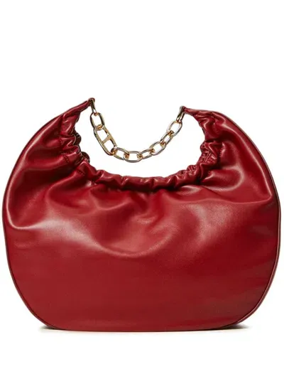 Twinset Croissant Tote Bag In Red