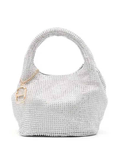 Twinset Crystal-embellished Mini Bag In White