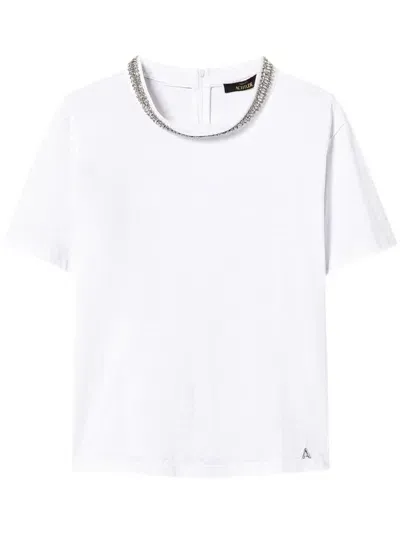 Twinset Crystal-embellished T-shirt In White