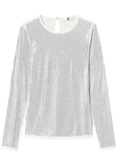 Twinset Crystal-embellished T-shirt In White