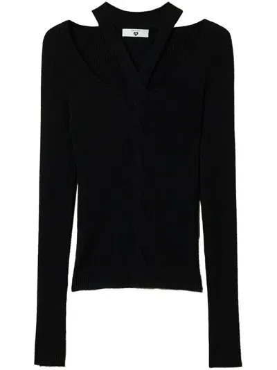 Twinset Cut-out Detailing Jumper In Black