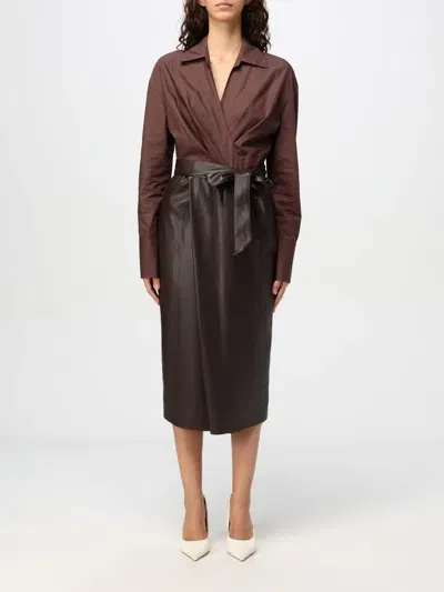 Twinset Dress  Woman Color Brown In Braun