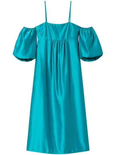 Twinset Duchesse Midi Dress In Green